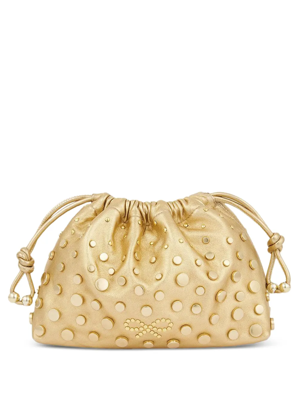 Anya Hindmarch studded drawstring clutch bag | Gold | Image 1