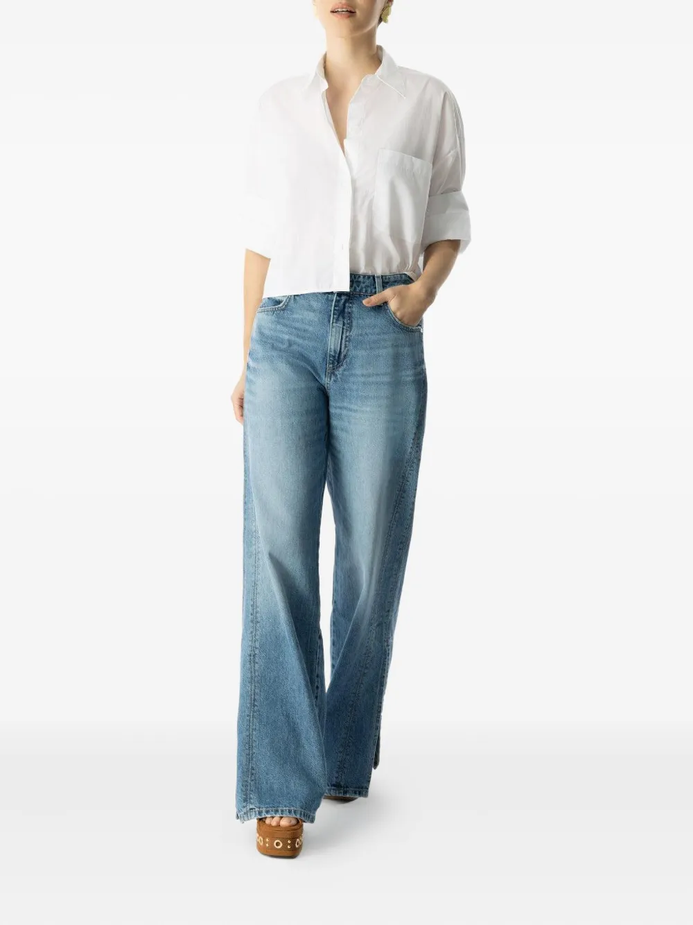 Twp Tangled Up In Blue Split Jeans In Blue