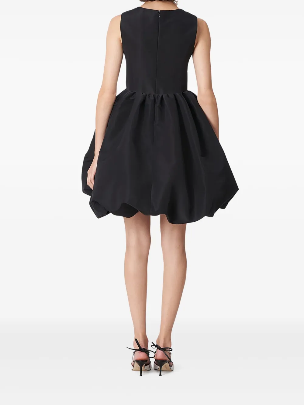 Carolina Herrera Mouwloze mini-jurk met ronde hals Zwart