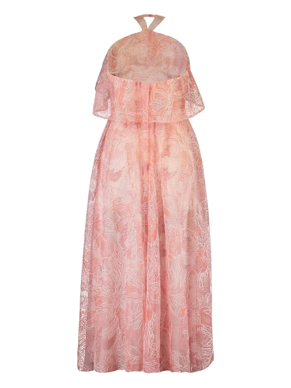 Monique Lhuillier Maxi-jurk verfraaid met bloemen - Roze