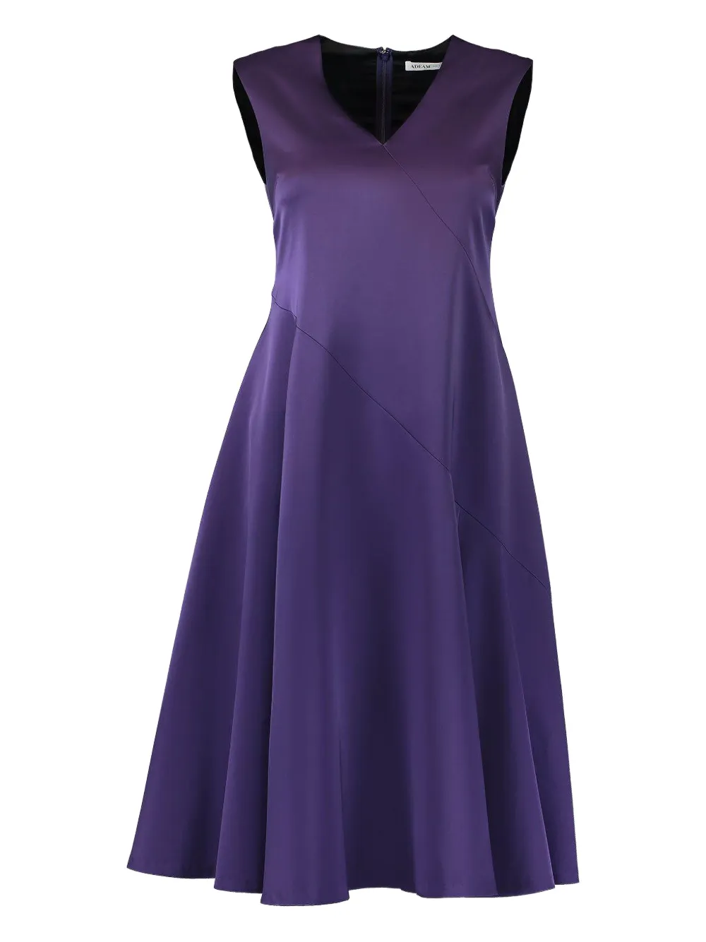 Adeam Ashlee V-neck Dress In Purple