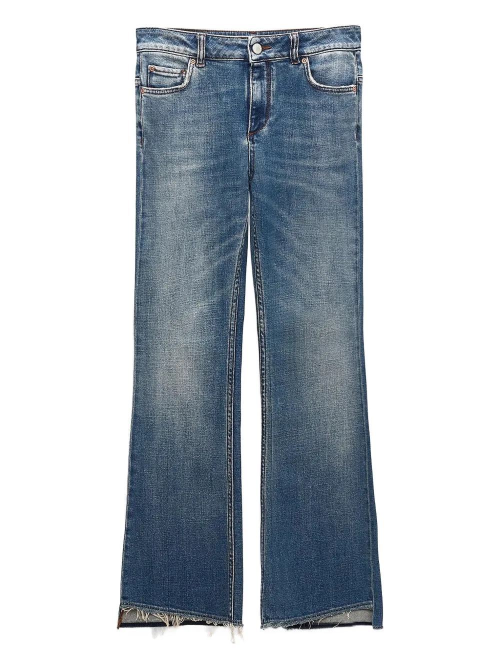 Dorothee Schumacher Love Frayed-hem Flared Jeans In Blue