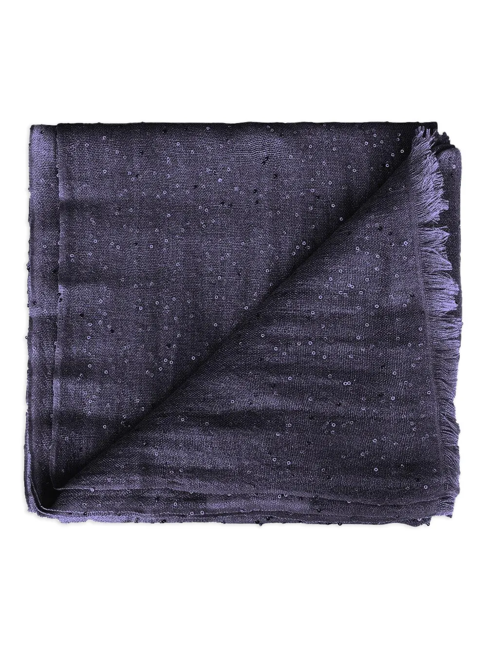 Brunello Cucinelli sequin-embellished fringed scarf | azul | Image 1