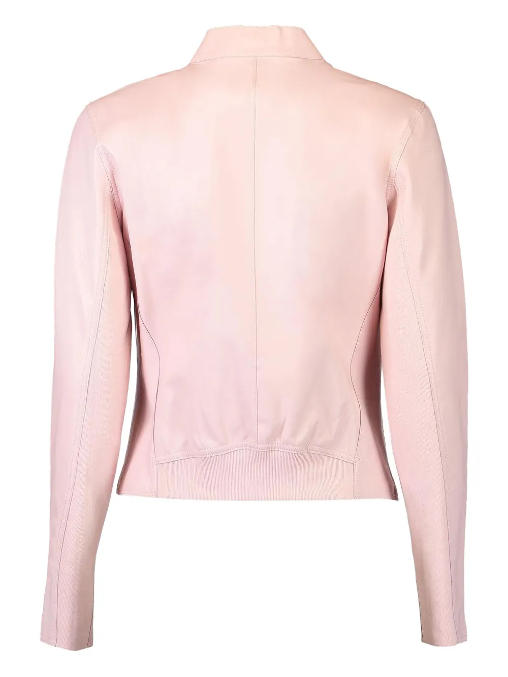 Lamarque Chapin Zip-front Leather Jacket In Pink