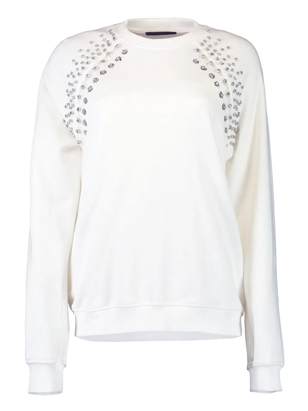 Le Superbe Crystal-embellished Sweatshirt In White