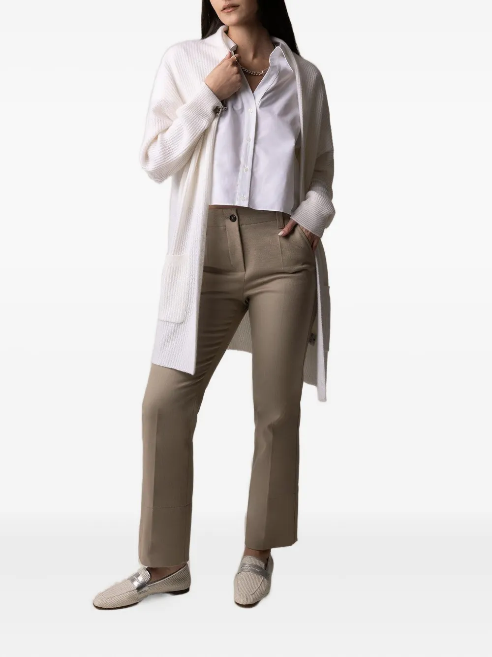 Allude cashmere cardigan Wit