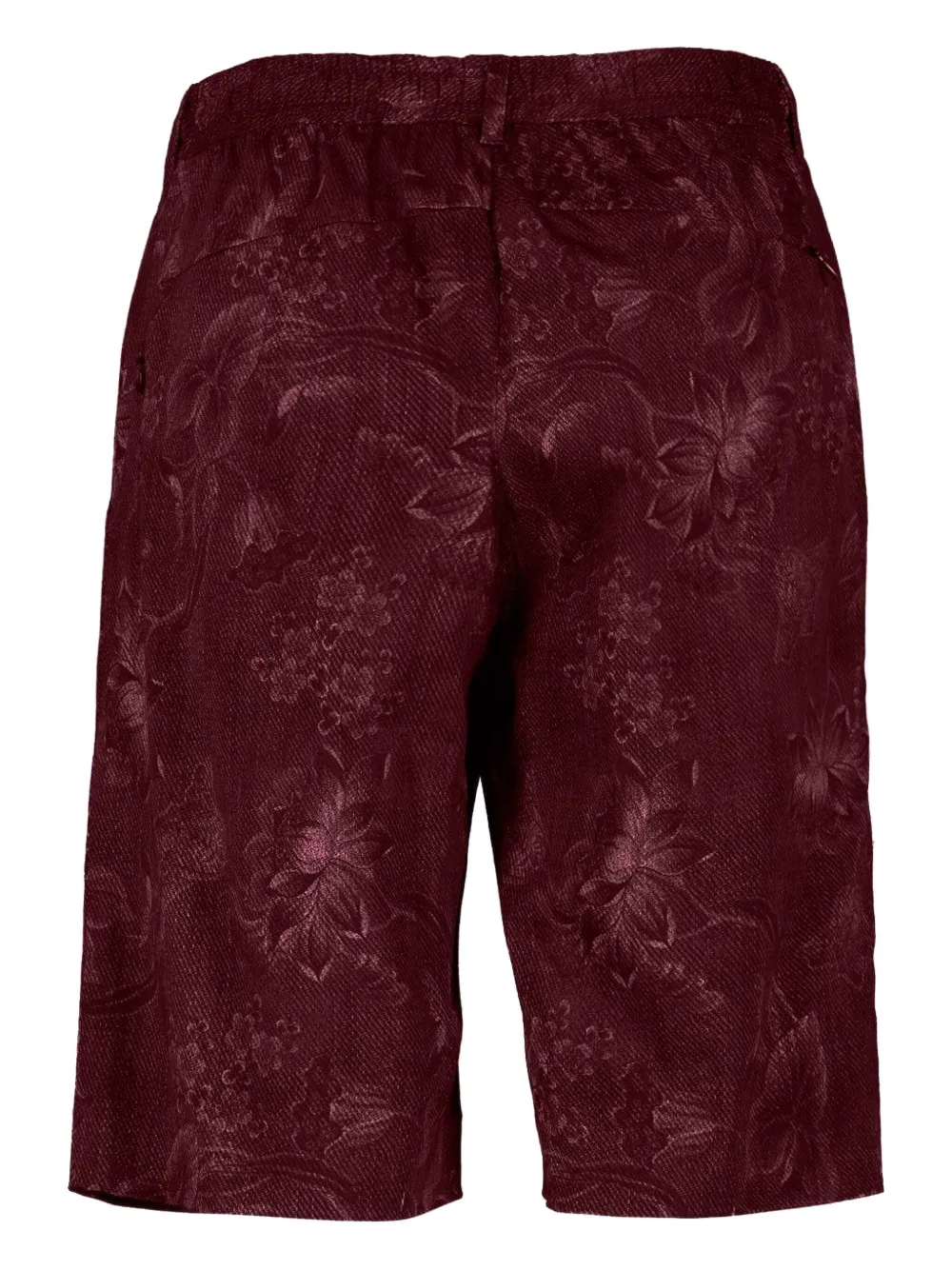  June 79 Floral-jacquard Elasticated Shorts - Red 