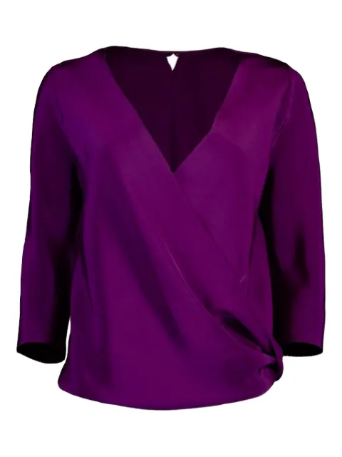 Peter Cohen Game wrap-neck blouse