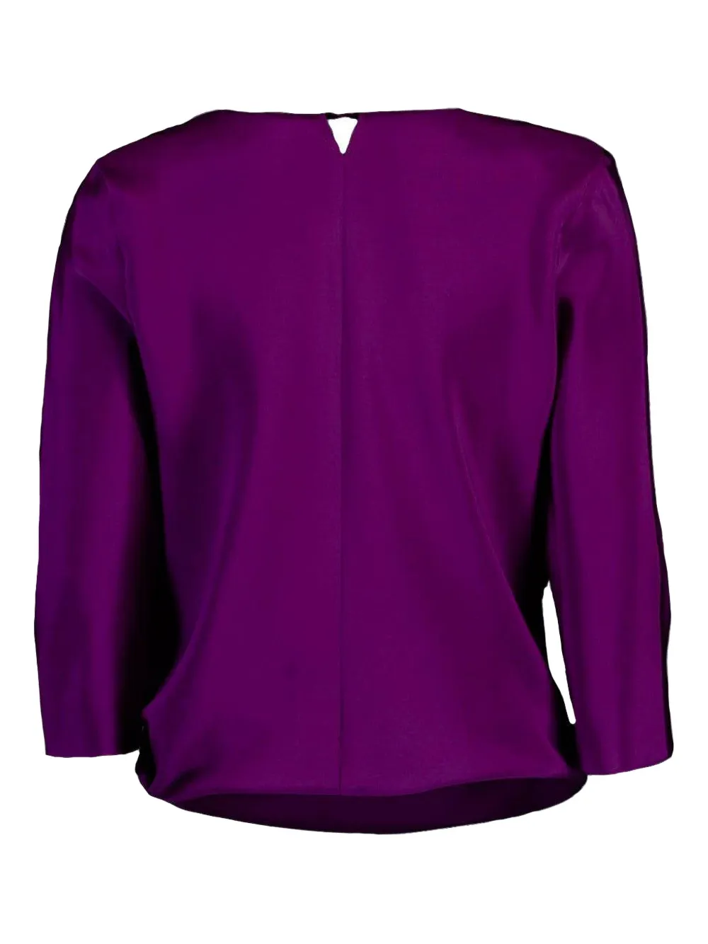 Peter Cohen Game Wrap-neck Blouse In Purple