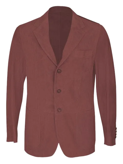 Eleventy suede single-breasted blazer