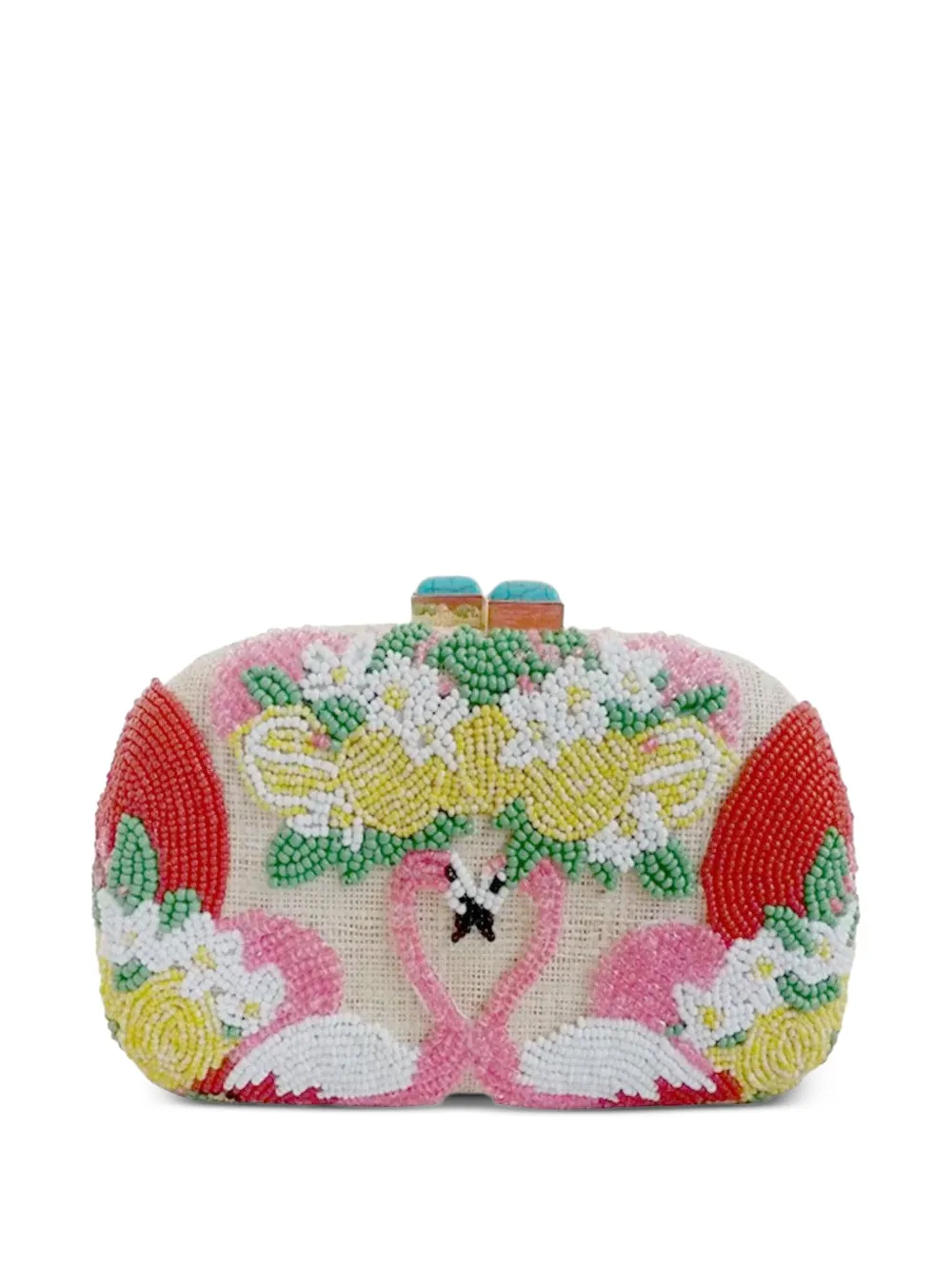SERPUI Mia Flamingo clutch bag - ニュートラル SERPUI Mia Flamingo clutch bag - ニュートラル