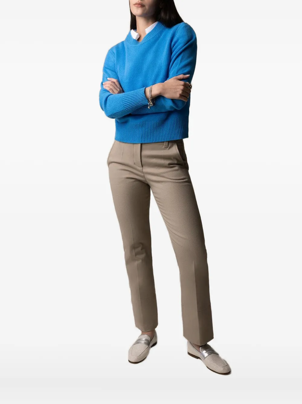 Allude long-sleeve crew-neck sweater - Blu