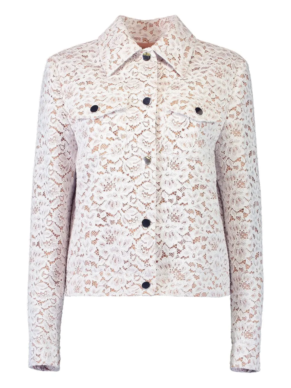 Michael Kors Floral-lace Jacket In White