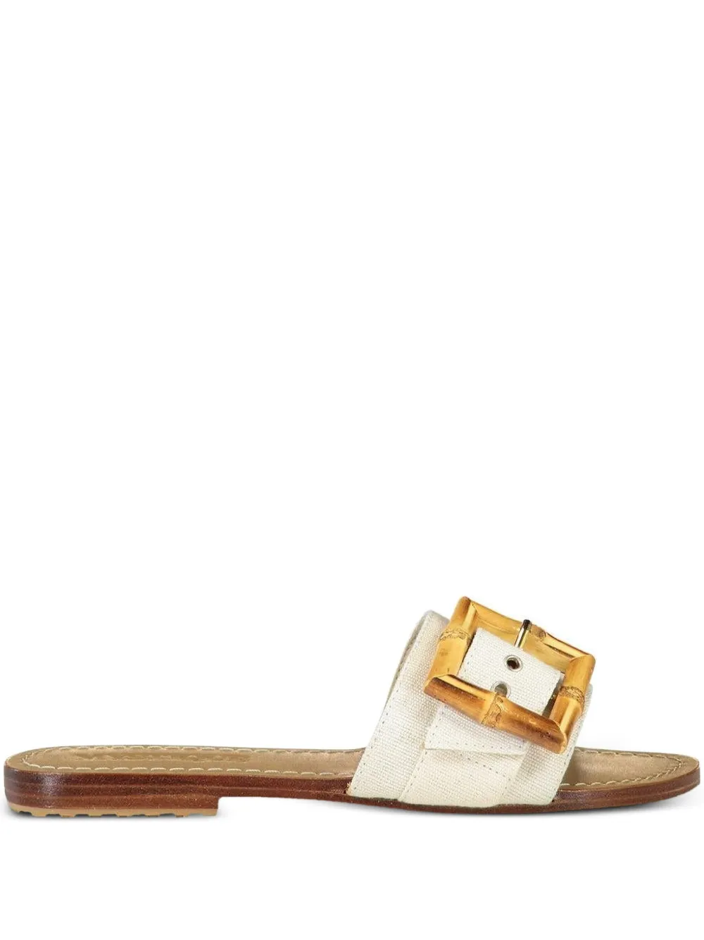MYSTIQUE Tuscany bamboo-buckle sandals - Toni neutri