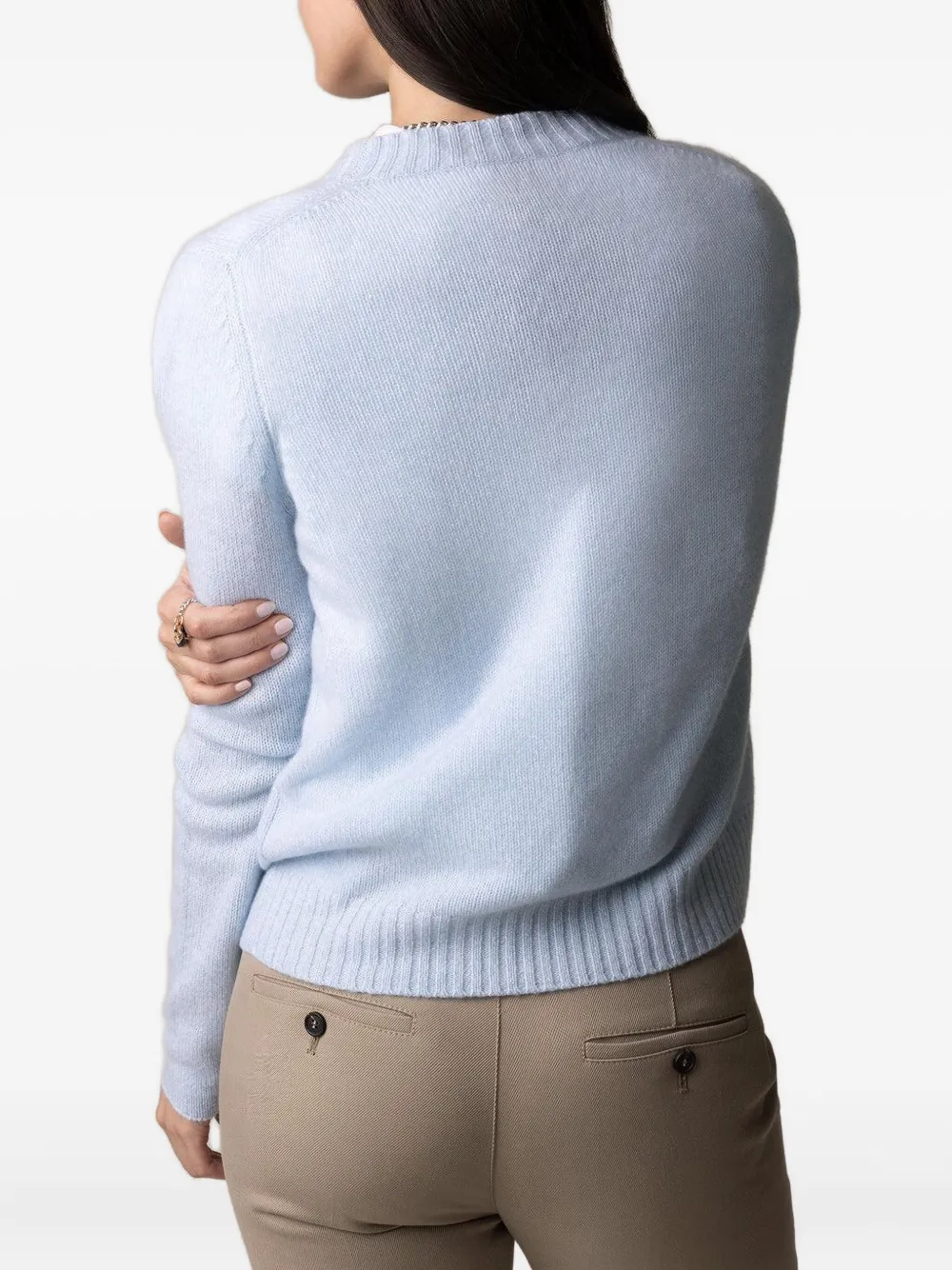 Allude v-neck buttoned cardigan Blauw