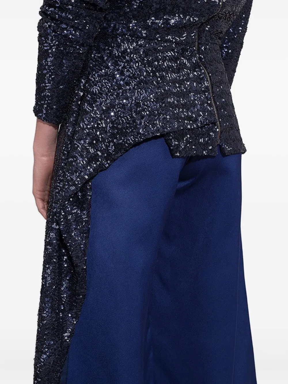 Roland Mouret Asymmetrische top met pailletten Blauw