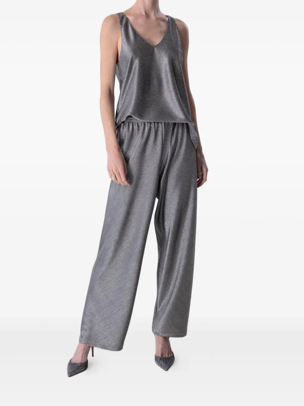 Peter Cohen V-neck Tank Top In Gray