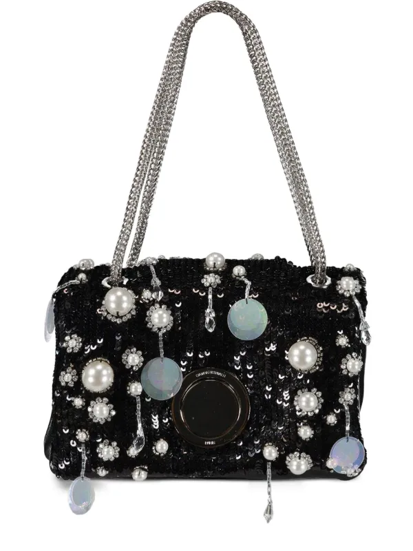 Giambattista Valli Mini Airbag Shoulder Bag in Black