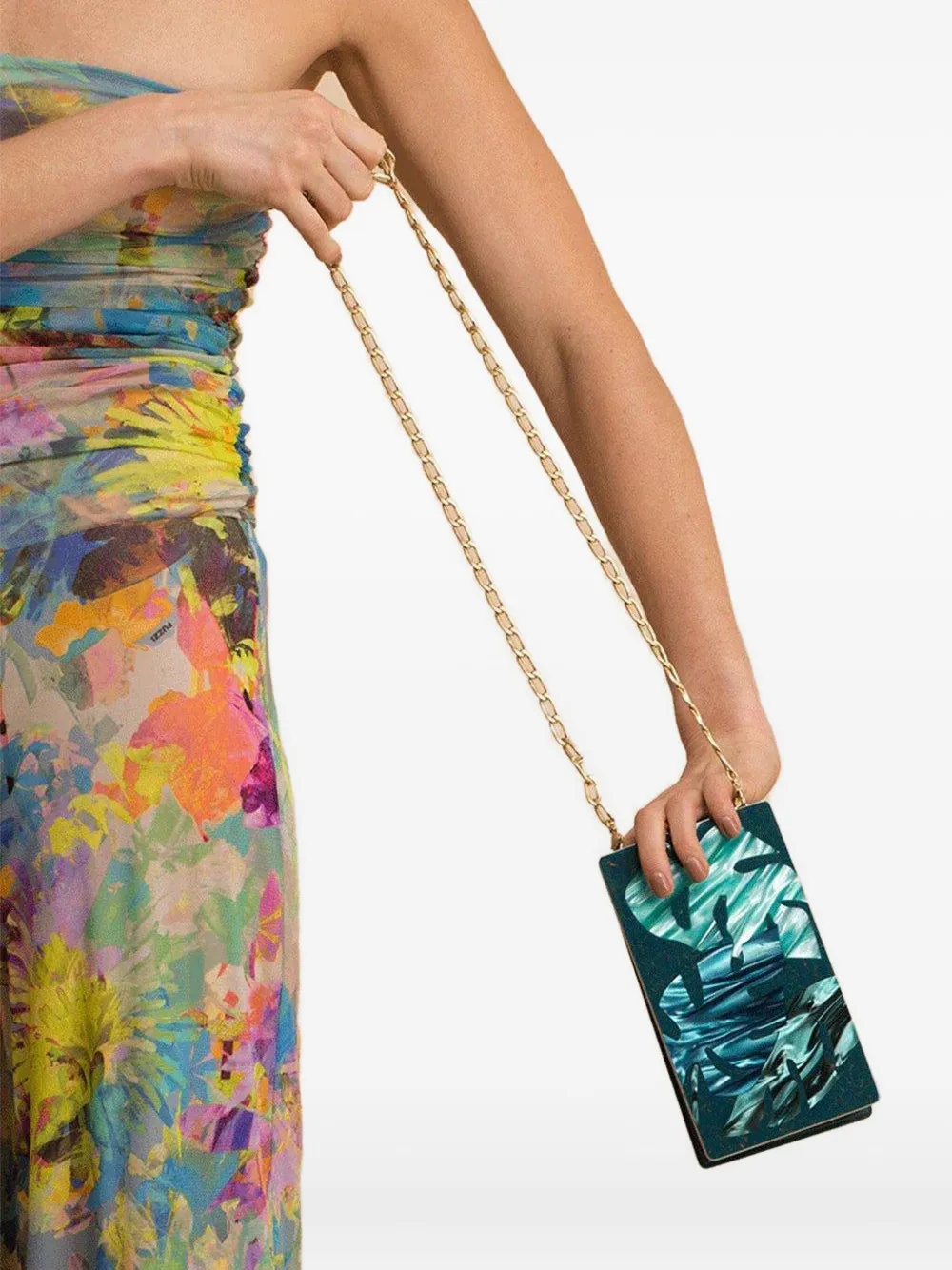 Edie Parker Minnie Clutch Bag In Blue