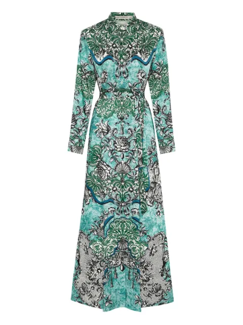 Mary Katrantzou Torino lace-print belted maxi dress