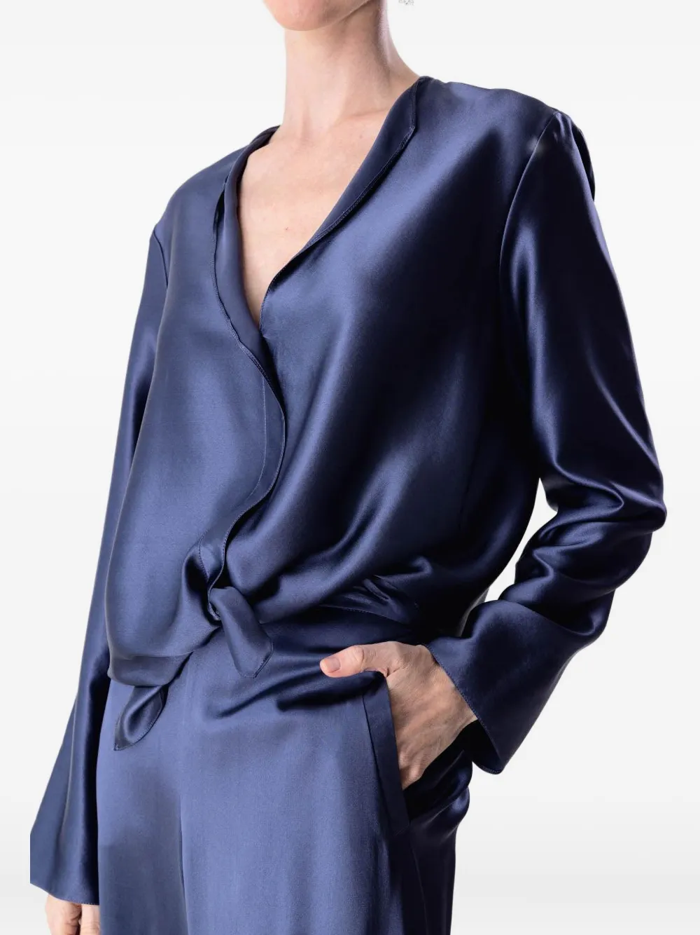 Peter Cohen House Blouse In Blue