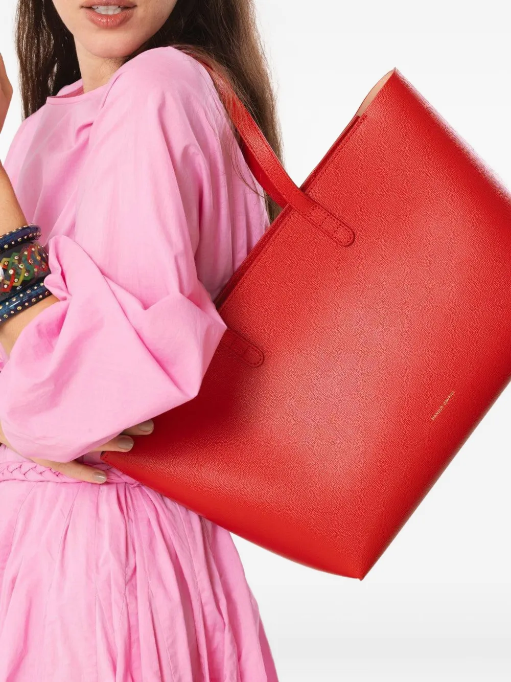 Mansur Gavriel Small Zip Tote Bag In Red