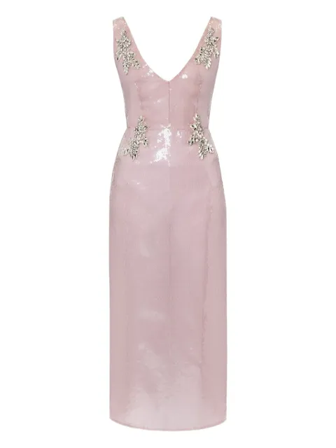 ERDEM sequin-embellished v-neck dress