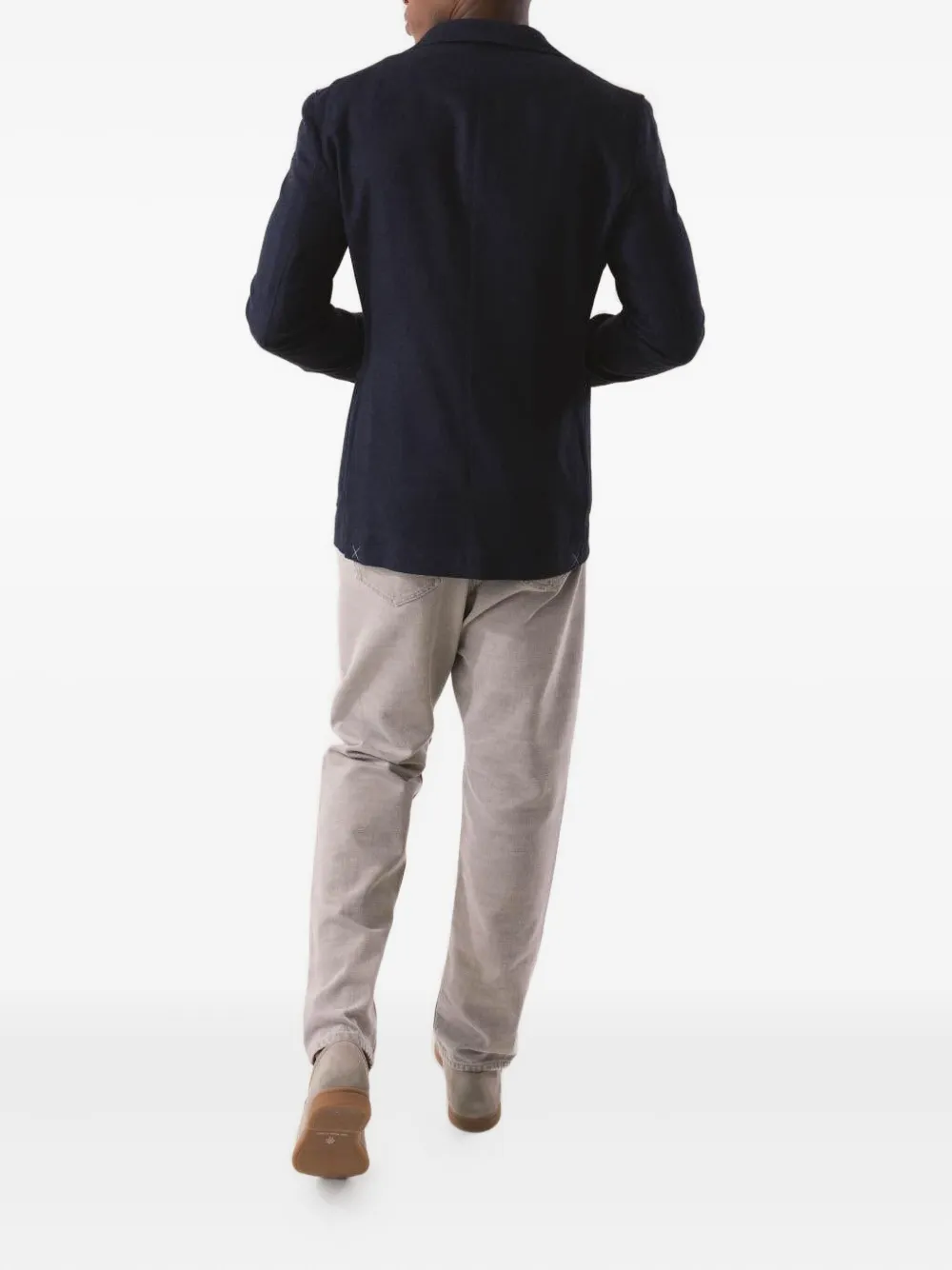 Eleventy single-breasted patch-pocket blazer Blauw