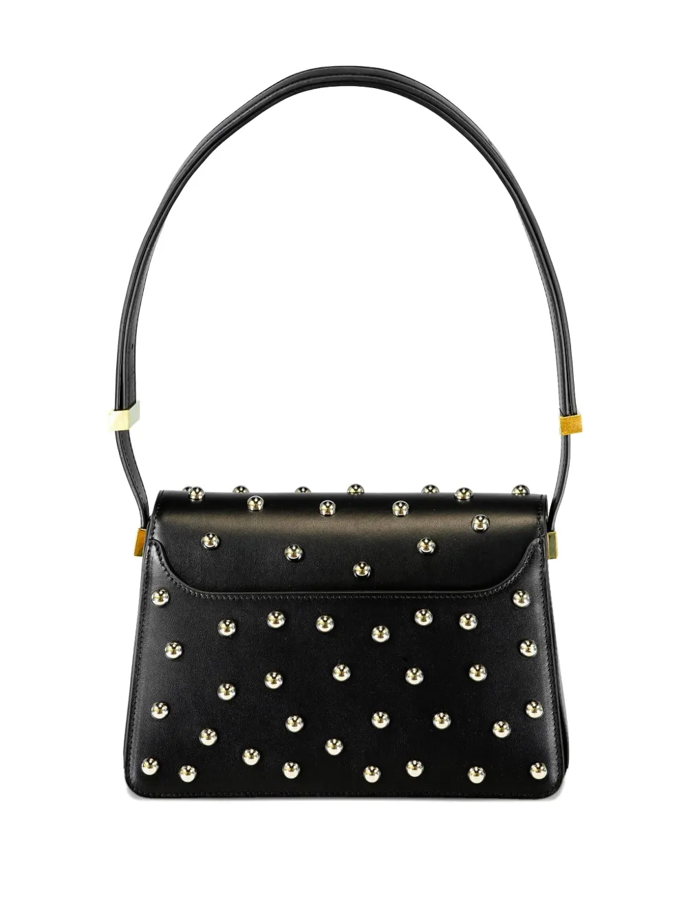 Lanvin Small Concreto Stud-embellished Flap Shoulder Bag In Black