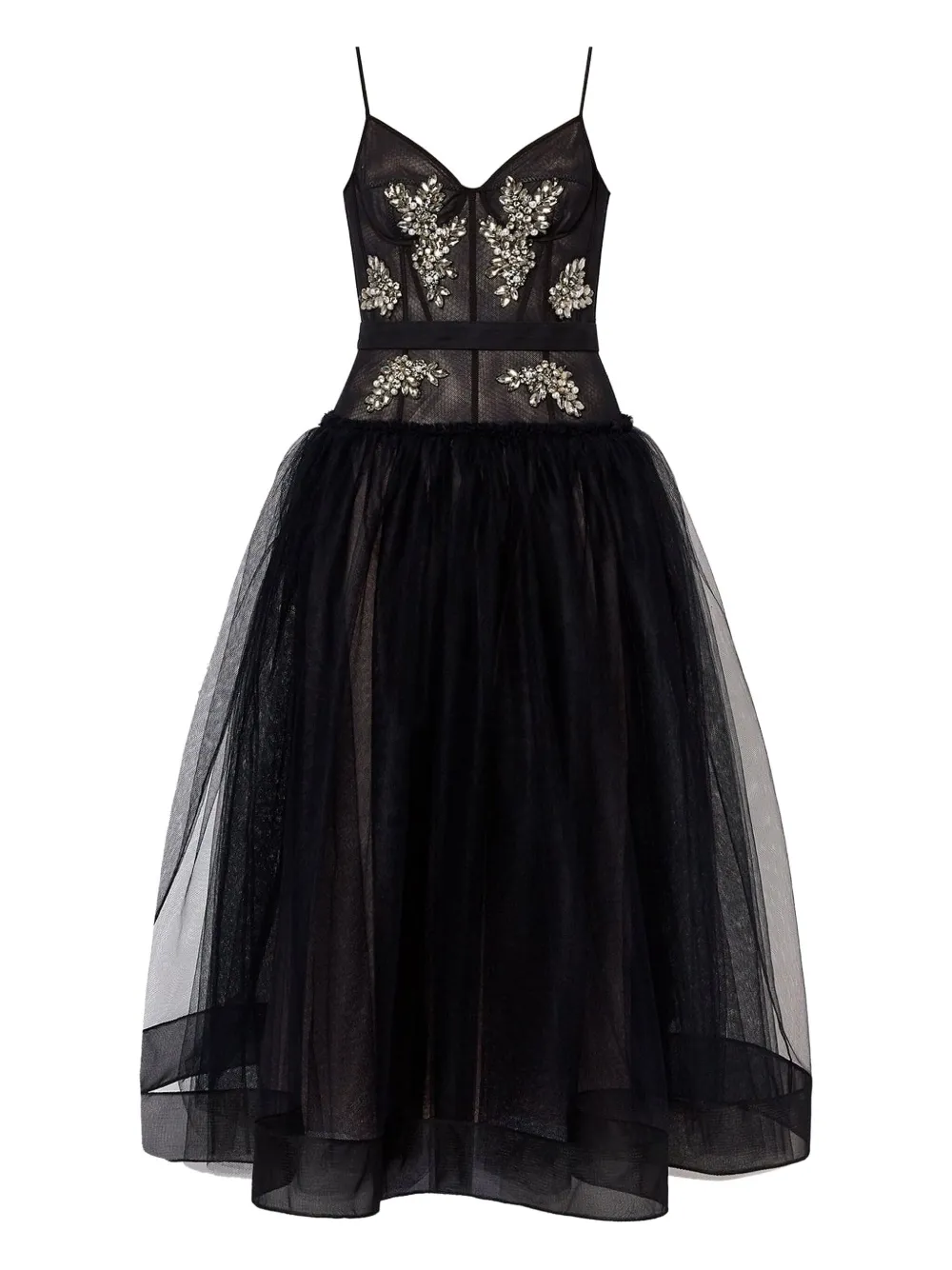 ERDEM embellished tulle dress - ブラック ERDEM embellished tulle dress - ブラック