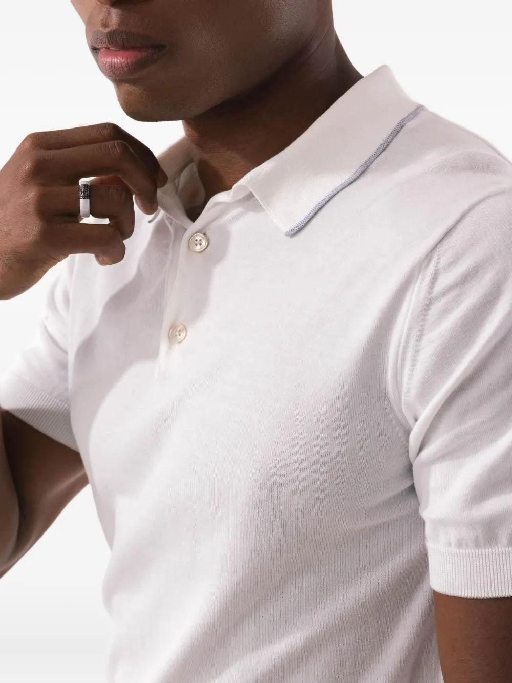 Eleventy short-sleeve polo shirt Wit