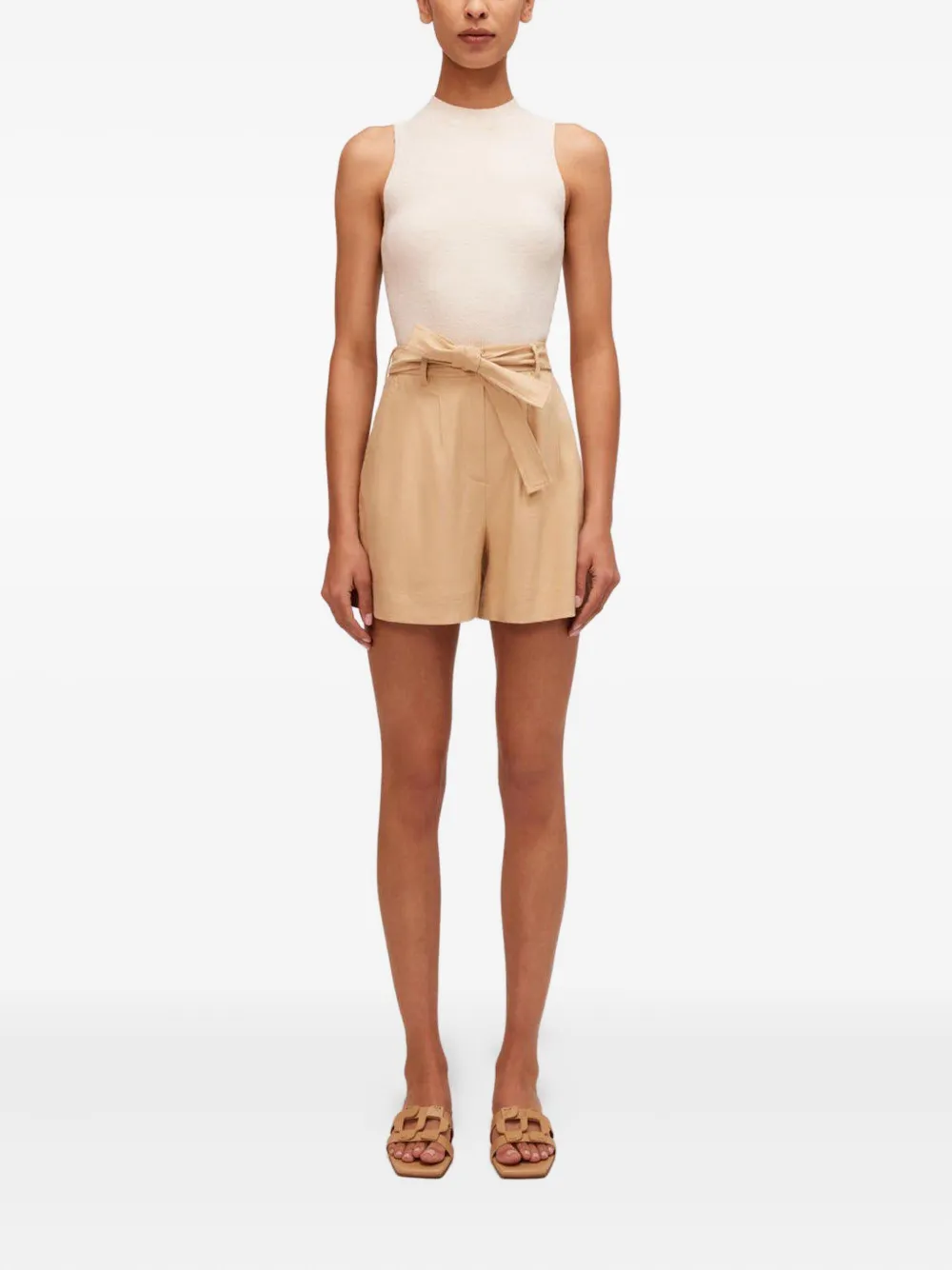 Simkhai Fletcher pleated belted shorts | Tailored Shorts | Image 2