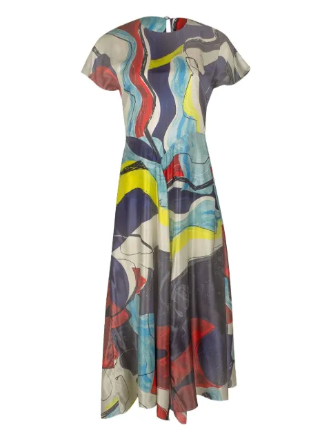 Roksanda abstract-print asymmetric dress