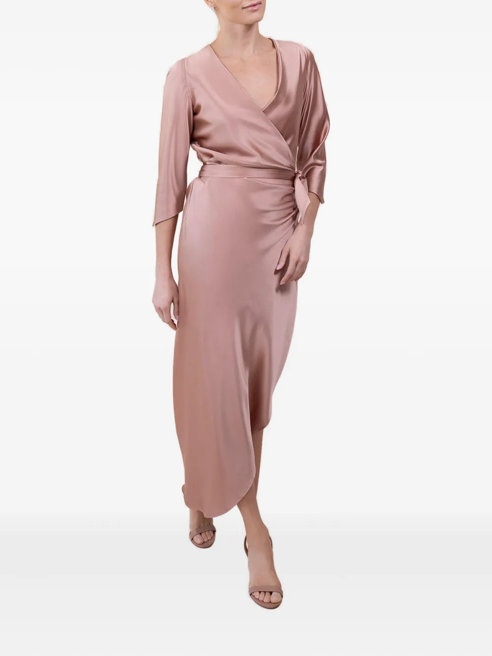 Peter Cohen V-neck wrap dress - Roze