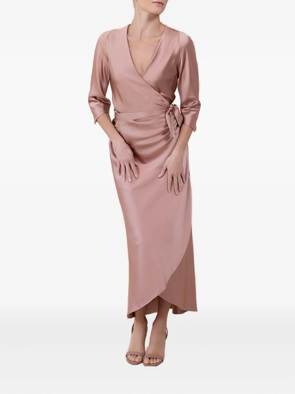  Peter Cohen V-neck Wrap Dress - Pink 