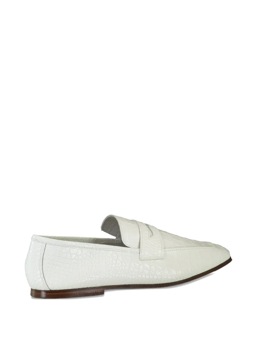 SOPHIQUE Essenziale crocodile-embossed loafers Wit