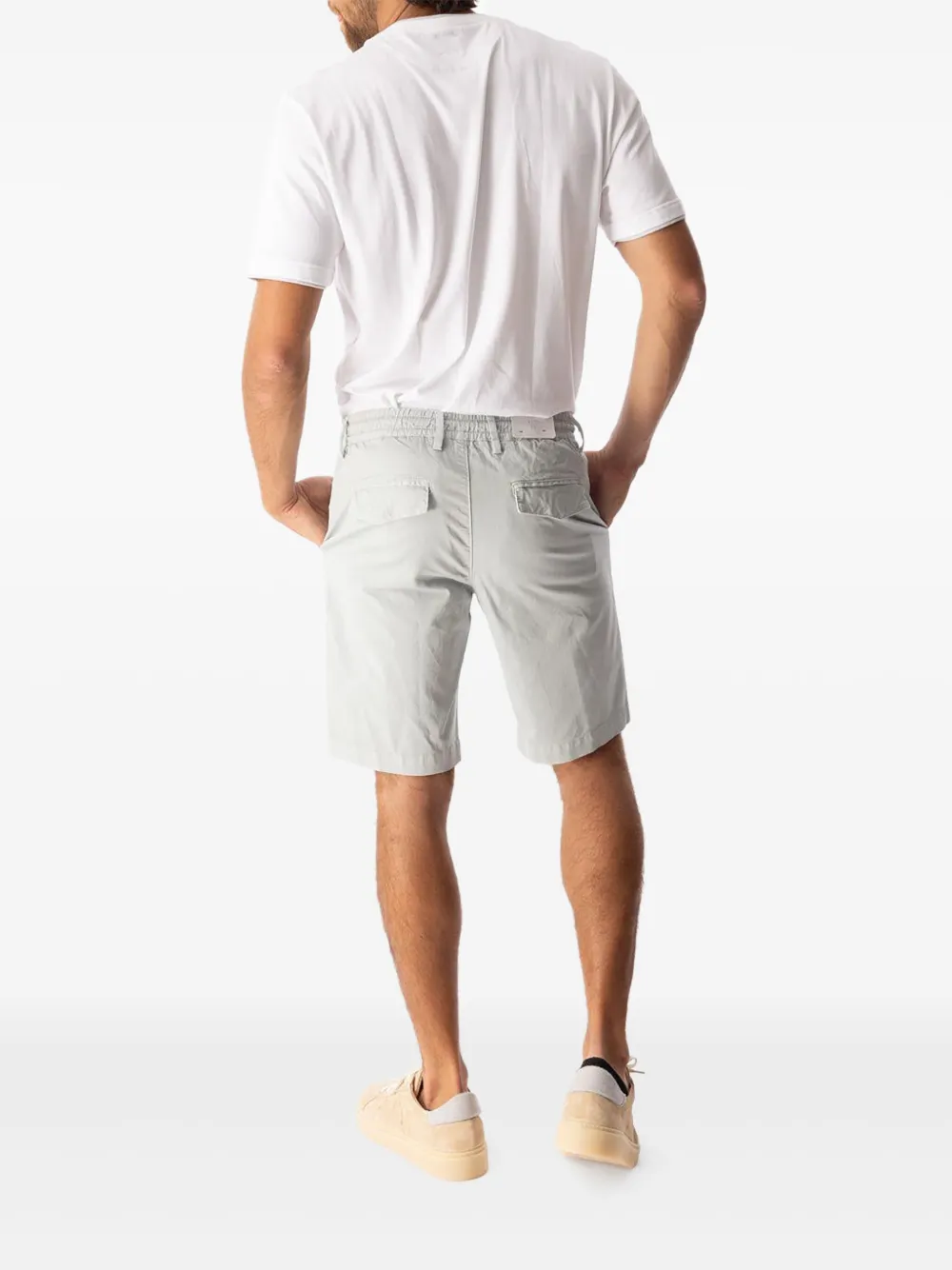 Eleventy pleated drawstring shorts Groen