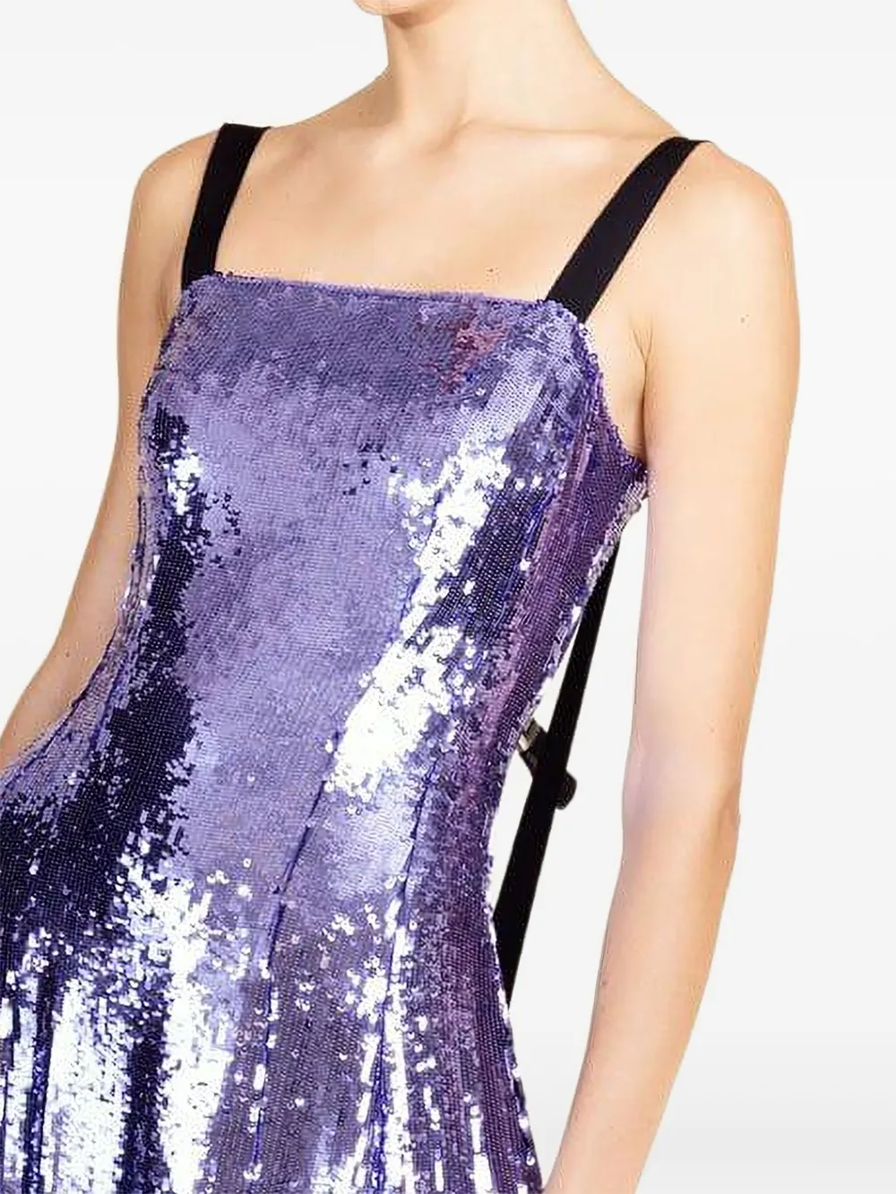 Adam Lippes Giovanna Sequin-embellished Midi Dress In Blue