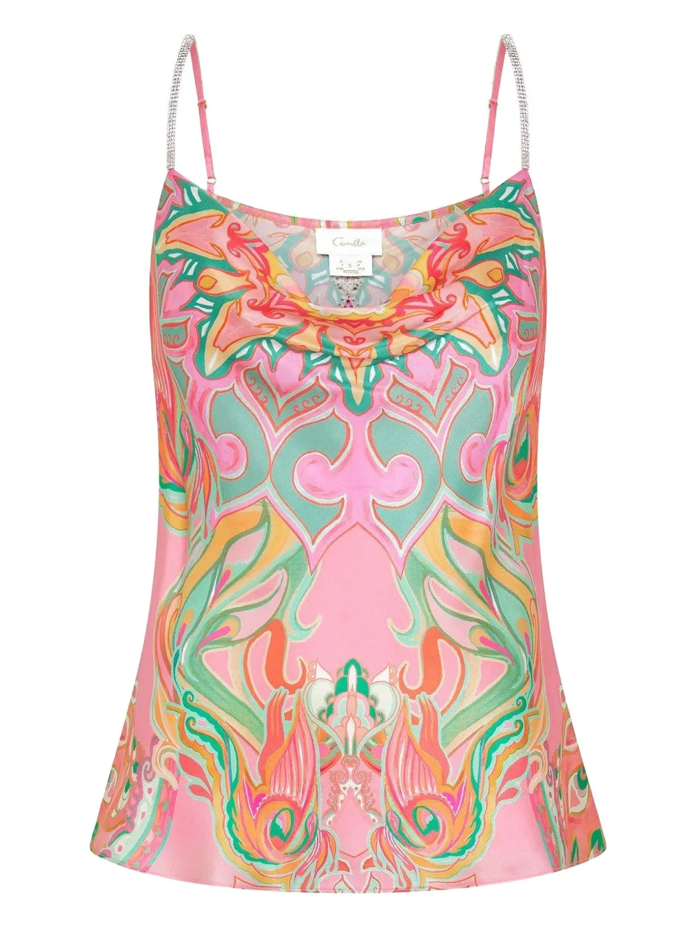 Camilla Bias Cami Tea crystal-embellished top - ピンク Camilla Bias Cami Tea crystal-embellished top - ピンク
