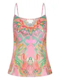 Camilla Bias Cami Tea crystal-embellished top - Pink