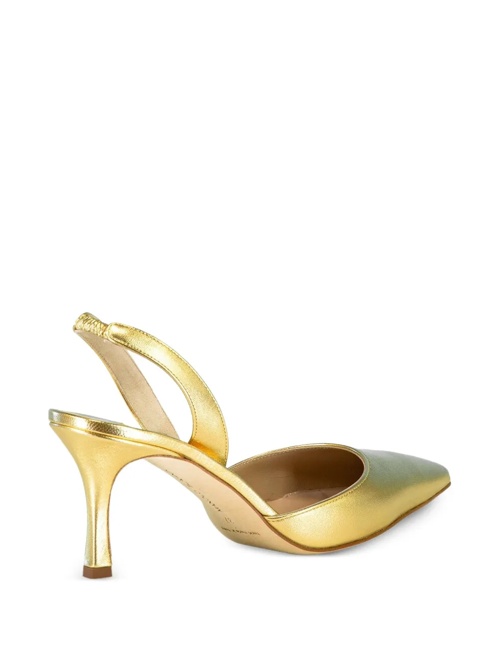 Manolo Blahnik 70mm Carolyne Pumps In Gold