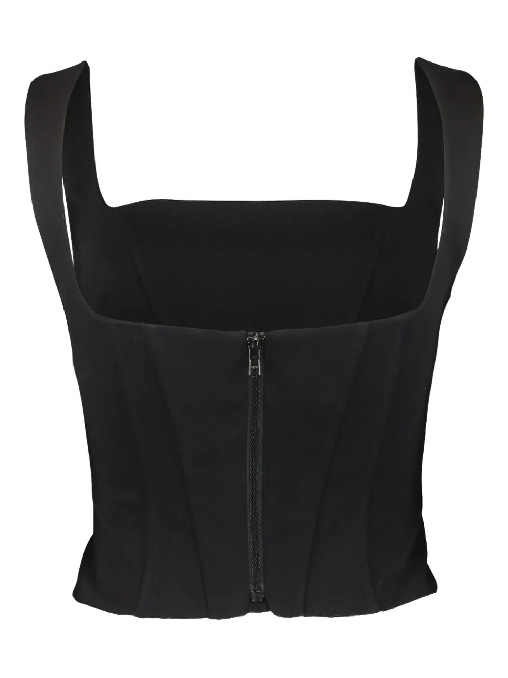 Sara Battaglia Square-neckline Corset Top In Green