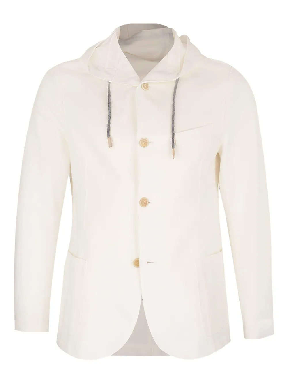Eleventy hooded buttoned jacket | White | Image 1