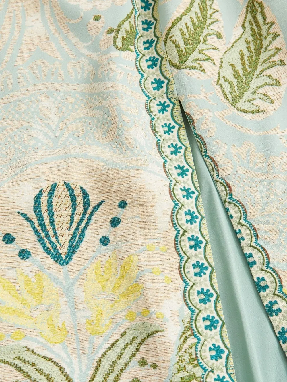 ETRO Jurk met zijsplit en jacquard Groen