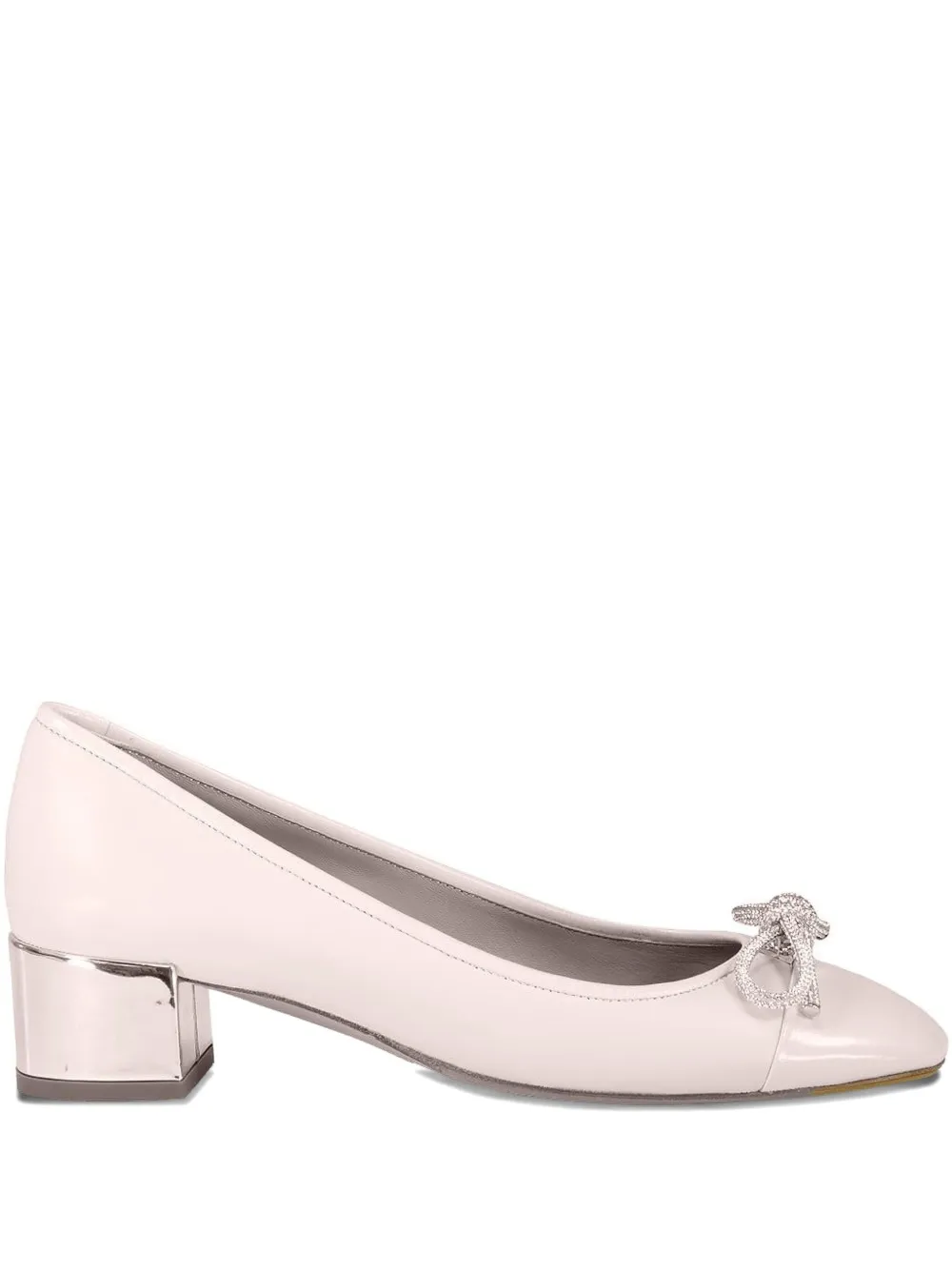 Aquazzura 35mm Parisina bow-embellished pumps Beige