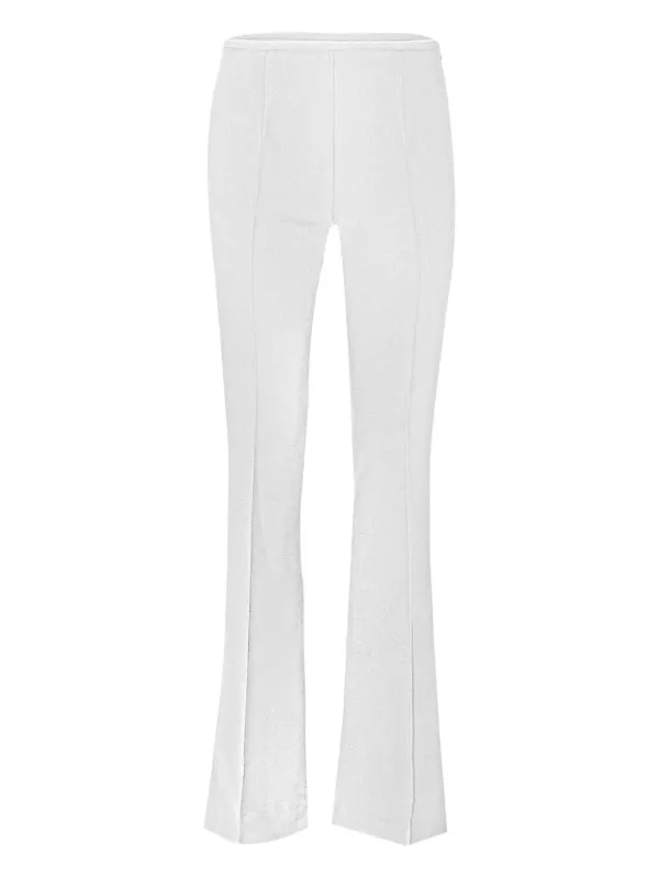 Michael Kors Collection Brooke High-waisted Flared Trousers in White