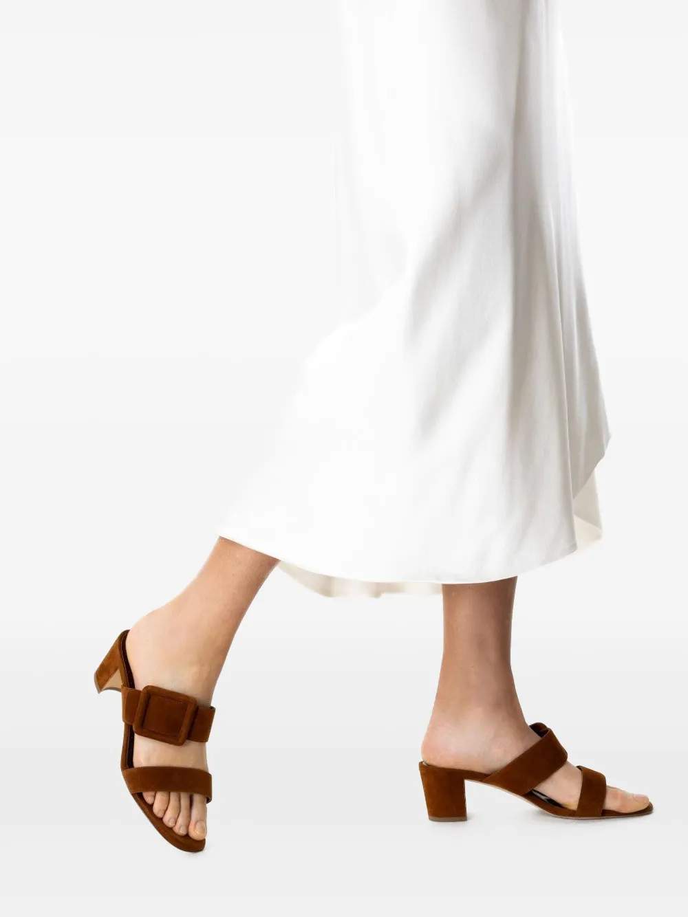 Manolo Blahnik 50mm Titabanew sandals Bruin