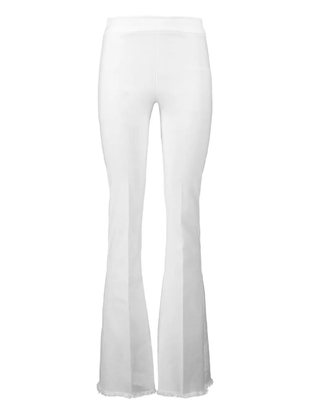 Avenue Montaigne Bellini flared broek met franje zoom - Wit