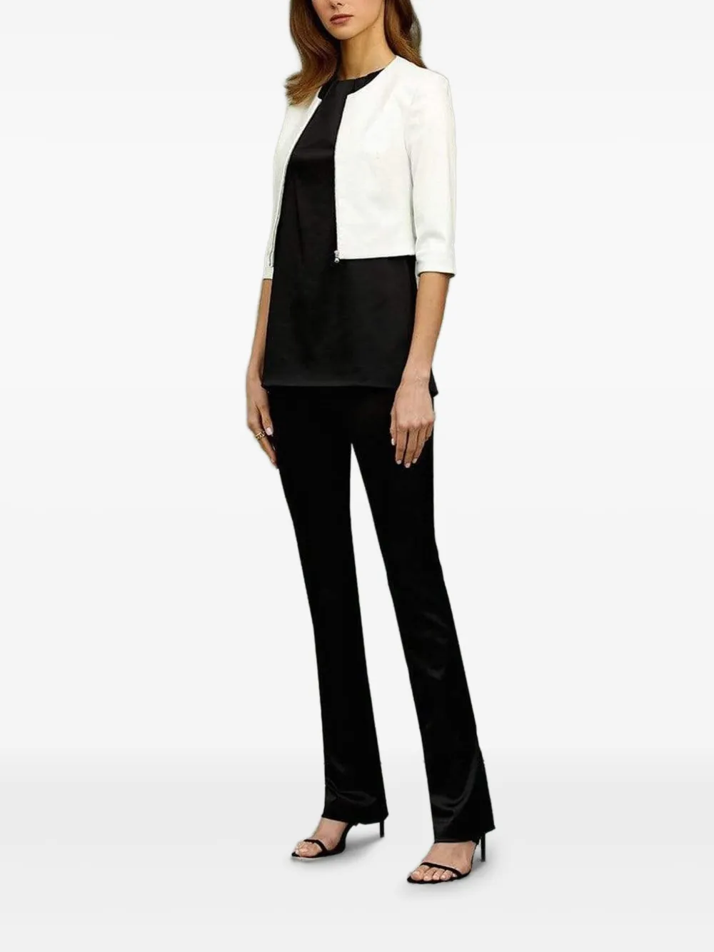 Susan Bender chamarra de piel con cierre | blanco | Image 1