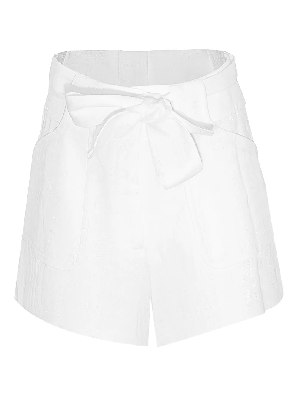Christy Lynn bow-detail side-pocket shorts - Wit